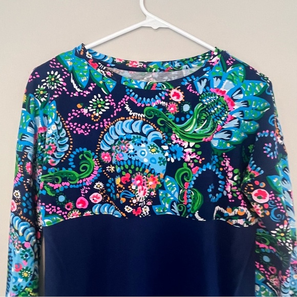 Lilly Pulitzer Finn Top Long Sleeve Multi Take Me To The Sea Size XS - Picture 3 of 8